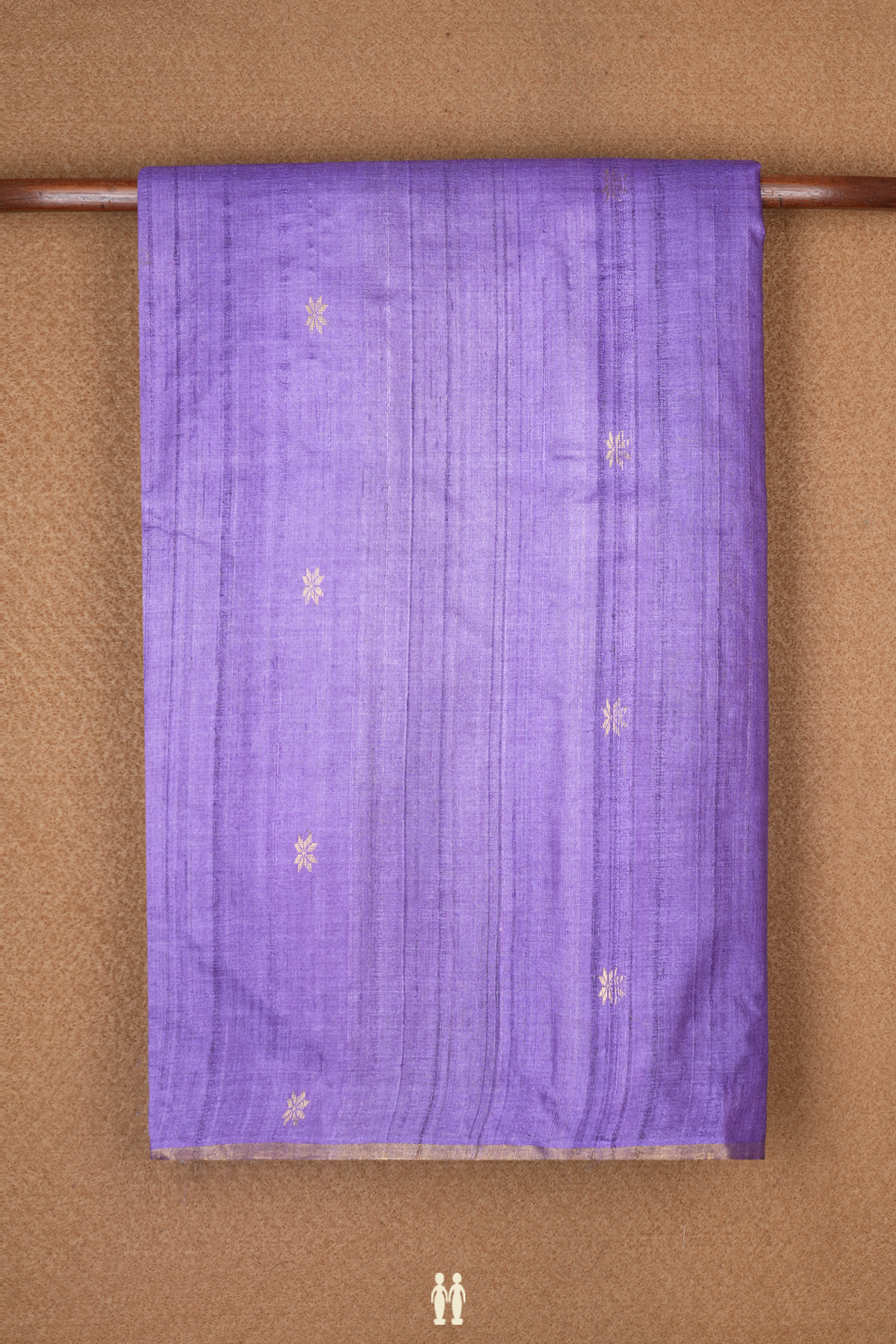 Floral Zari Buttas Lavender Tussar Silk Saree