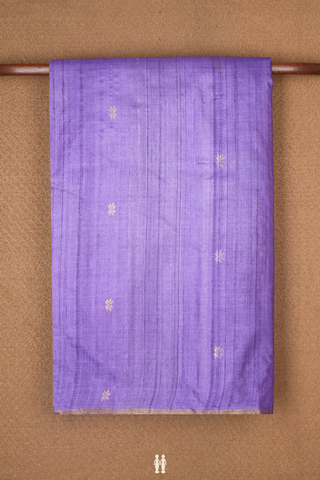 Floral Zari Buttas Lavender Tussar Silk Saree