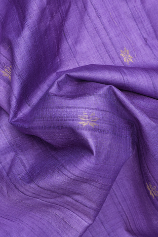 Floral Zari Buttas Lavender Tussar Silk Saree