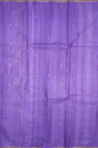 Floral Zari Buttas Lavender Tussar Silk Saree