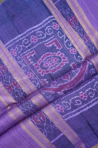 Floral Zari Buttas Lavender Tussar Silk Saree