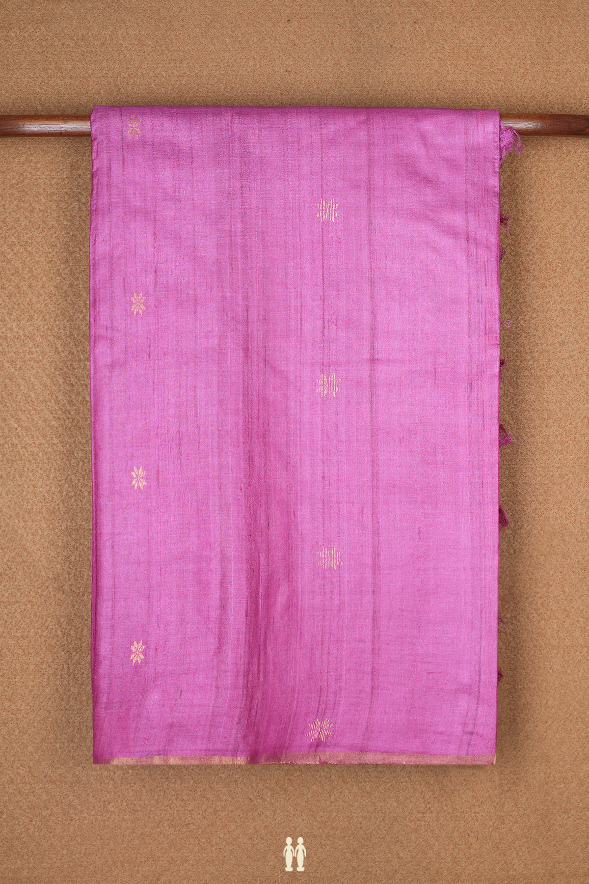 Floral Zari Buttas Magenta Tussar Silk Saree