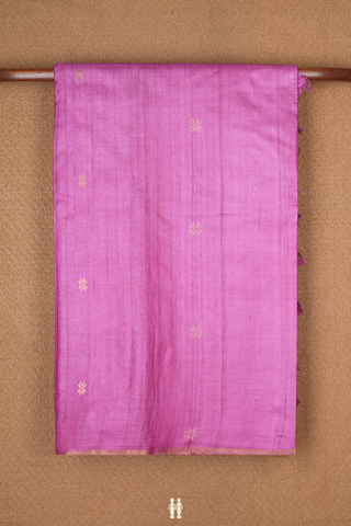 Floral Zari Buttas Magenta Tussar Silk Saree