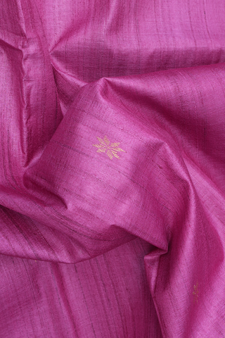 Floral Zari Buttas Magenta Tussar Silk Saree