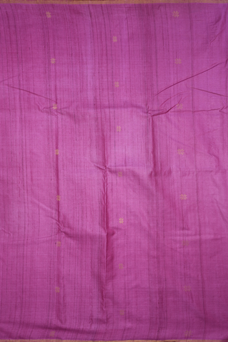 Floral Zari Buttas Magenta Tussar Silk Saree