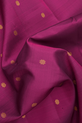 Floral Zari Buttis Berry Purple Kanchipuram Silk Saree