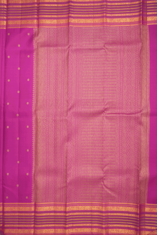 Floral Zari Buttis Deep Magenta Kanchipuram Silk Saree