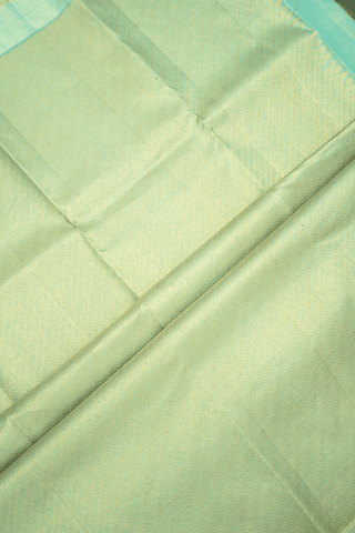 Floral Zari Motifs Pastel Green Kanchipuram Silk Saree