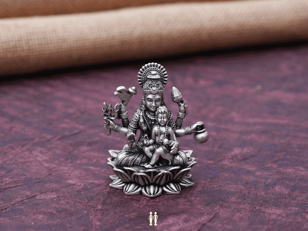 Goddess Santhana Lakshmi Silver Idol