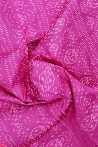 Pochampally Silk Saree In Deep Magenta With Allover Design