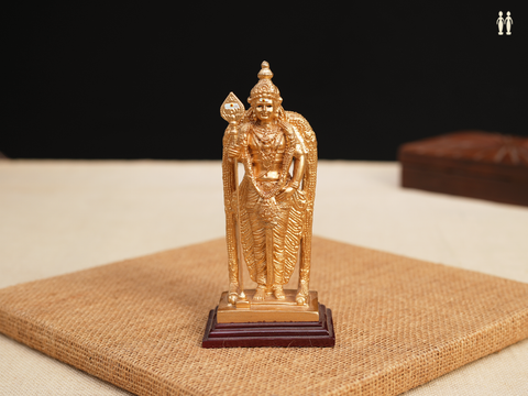 Malaysia Murugan Fiber Gold Plated Statue For Home Decor