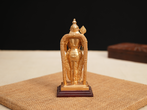 Malaysia Murugan Fiber Gold Plated Statue For Home Decor