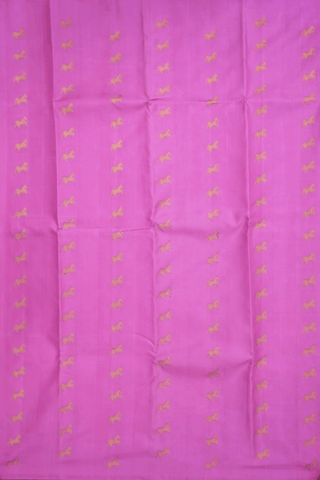 Horse Buttas Lotus Pink Kanchipuram Silk Saree