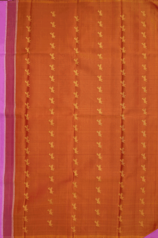 Horse Buttas Lotus Pink Kanchipuram Silk Saree