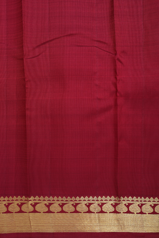 Floral Zari Motifs Berry Red Kanchipuram Silk Saree