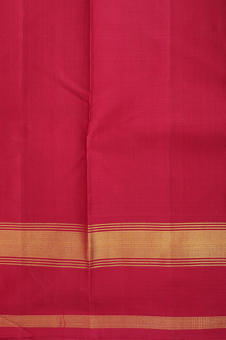 Kanchipuram Silk Saree In Yellow With Checks Design