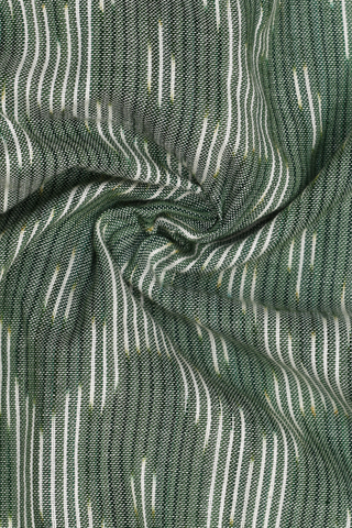 Regular Collar Ikat Design Sage Green Cotton Shirt