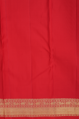 Kanchipuram Silk Saree Chilli Red With Iruthalai Pakshi Design