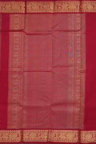 Kanchipuram Silk Saree In Multicolor With Checks Design