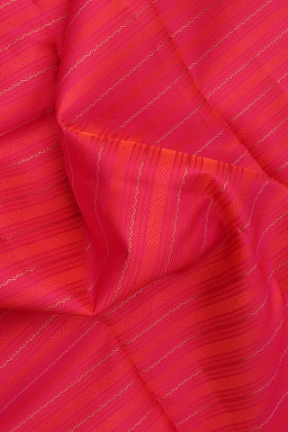 Kanchipuram Silk Saree In Rani Pink With Neli Design