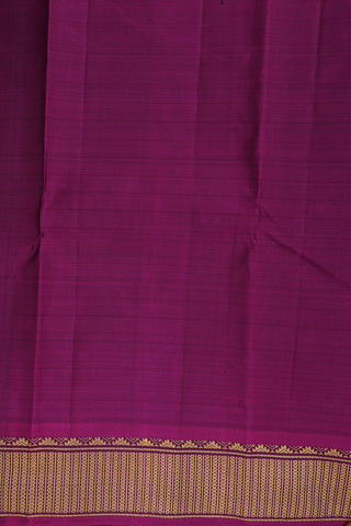 Kanchipuram Silk Saree In Royal Blue With Checks Design