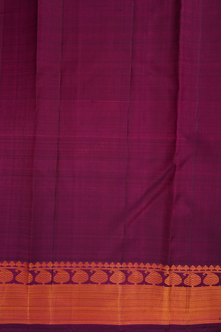 Kanchipuram Silk Saree In Berry Purple With Jacquard