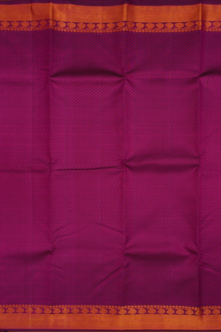 Kanchipuram Silk Saree In Berry Purple With Jacquard