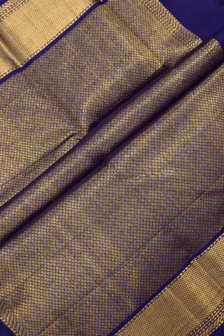 Kanchipuram Silk Saree In Teal Blue With Vanasingaram Design