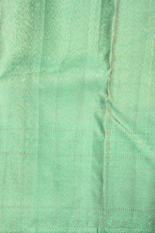 Kanchipuram Silk Saree In Seafoam Green With Brocade Design