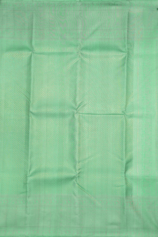 Kanchipuram Silk Saree In Seafoam Green With Brocade Design