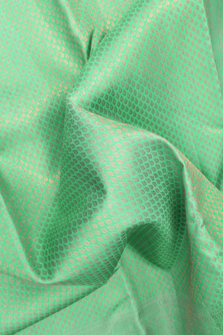 Kanchipuram Silk Saree In Seafoam Green With Brocade Design