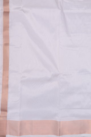 Zari Border Pale Pink Silk Dhoti With Shirt Material