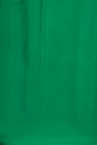 Mysore Silk Saree In Plain Jade Green With Small Zari Border