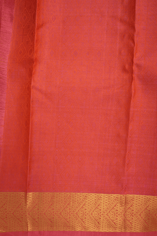 Jacquard Pattern Copper Orange Kanchipuram Silk Saree