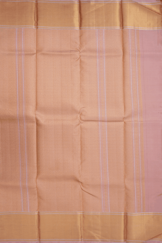 Jacquard Pattern Cream Pink Kanchipuram Silk Saree
