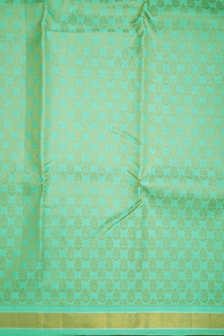 Jacquard Pattern Mint Green Kanchipuram Silk Saree