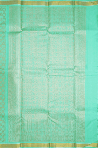 Jacquard Pattern Mint Green Kanchipuram Silk Saree