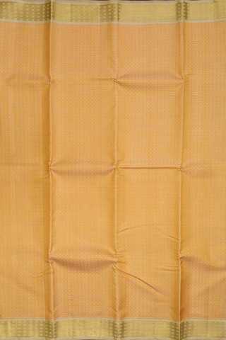 Jacquard Pattern Pear Yellow Kanchipuram Silk Saree