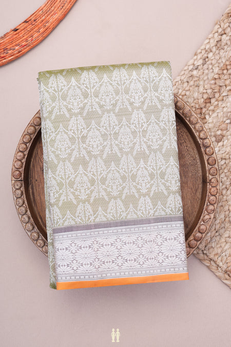 Kanchipuram Silk Saree Green With Jacquard Pattern
