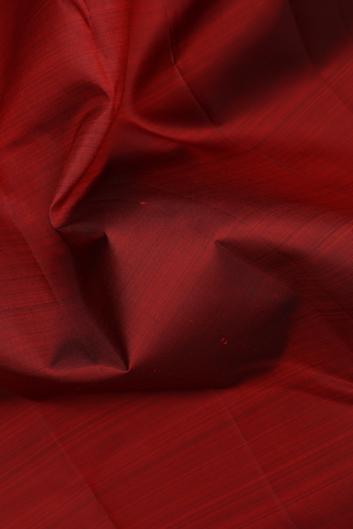 Kanchipuram Silk Saree In Maroon With Plain