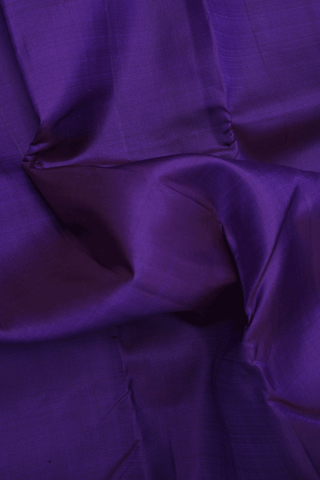Korvai Zari Border Plain Regal Purple Kanchipuram Silk Saree