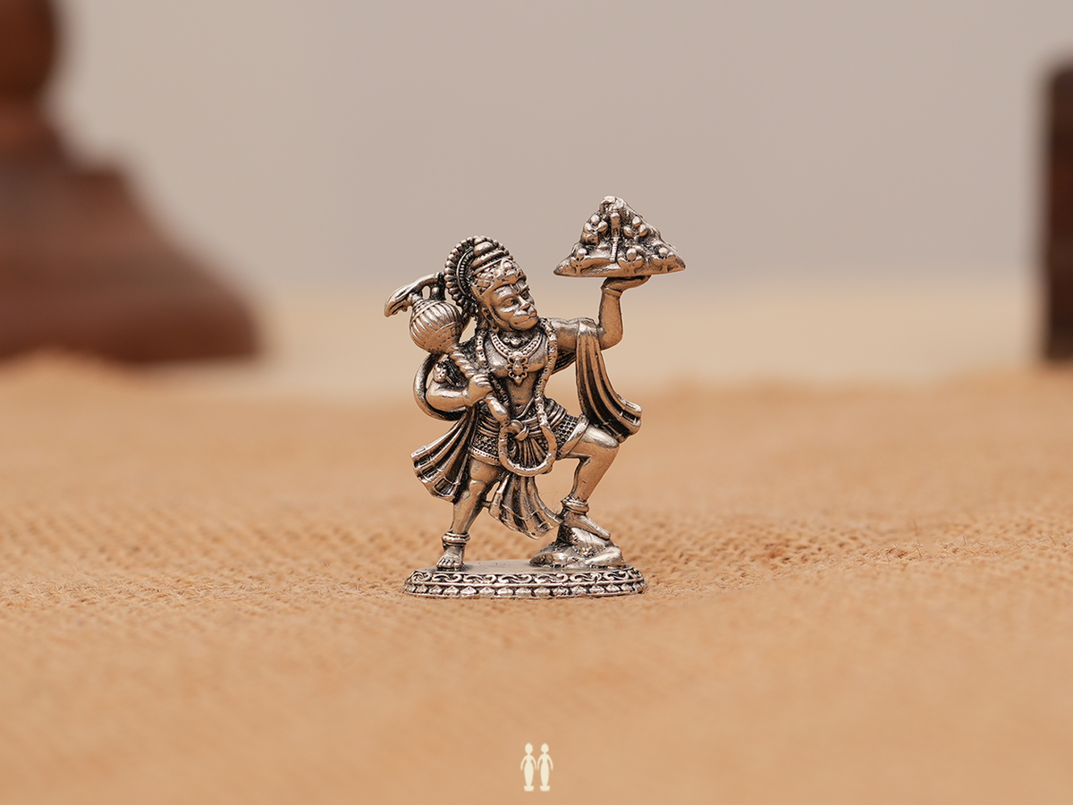 Lord Hanuman Pure Silver Idol