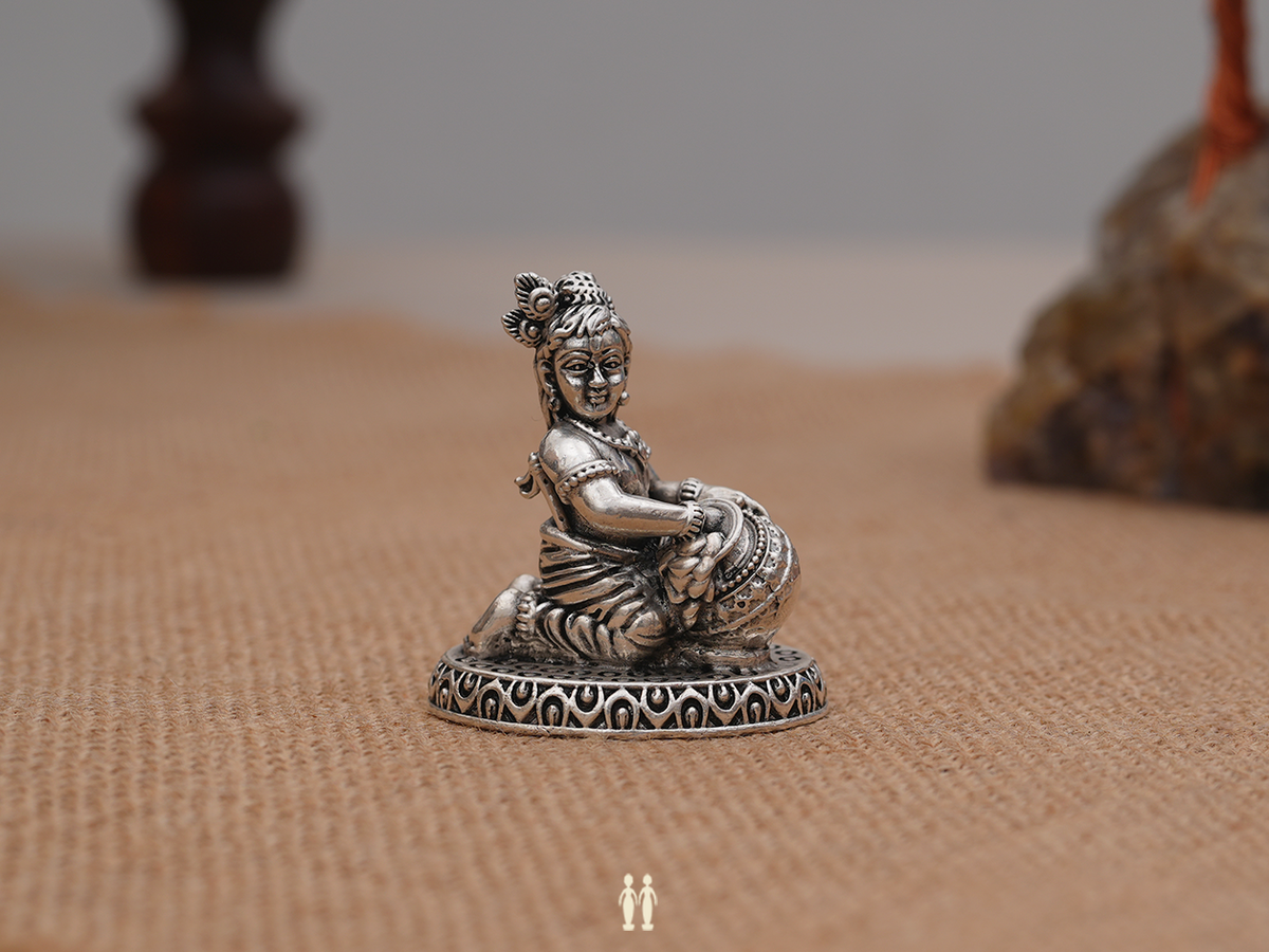 Lord Krishna Pure Silver Idol