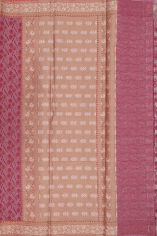 Kota Cotton Saree In Pink With Allover Design