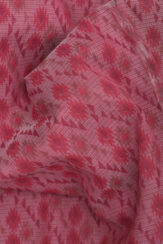 Kota Cotton Saree In Pink With Allover Design