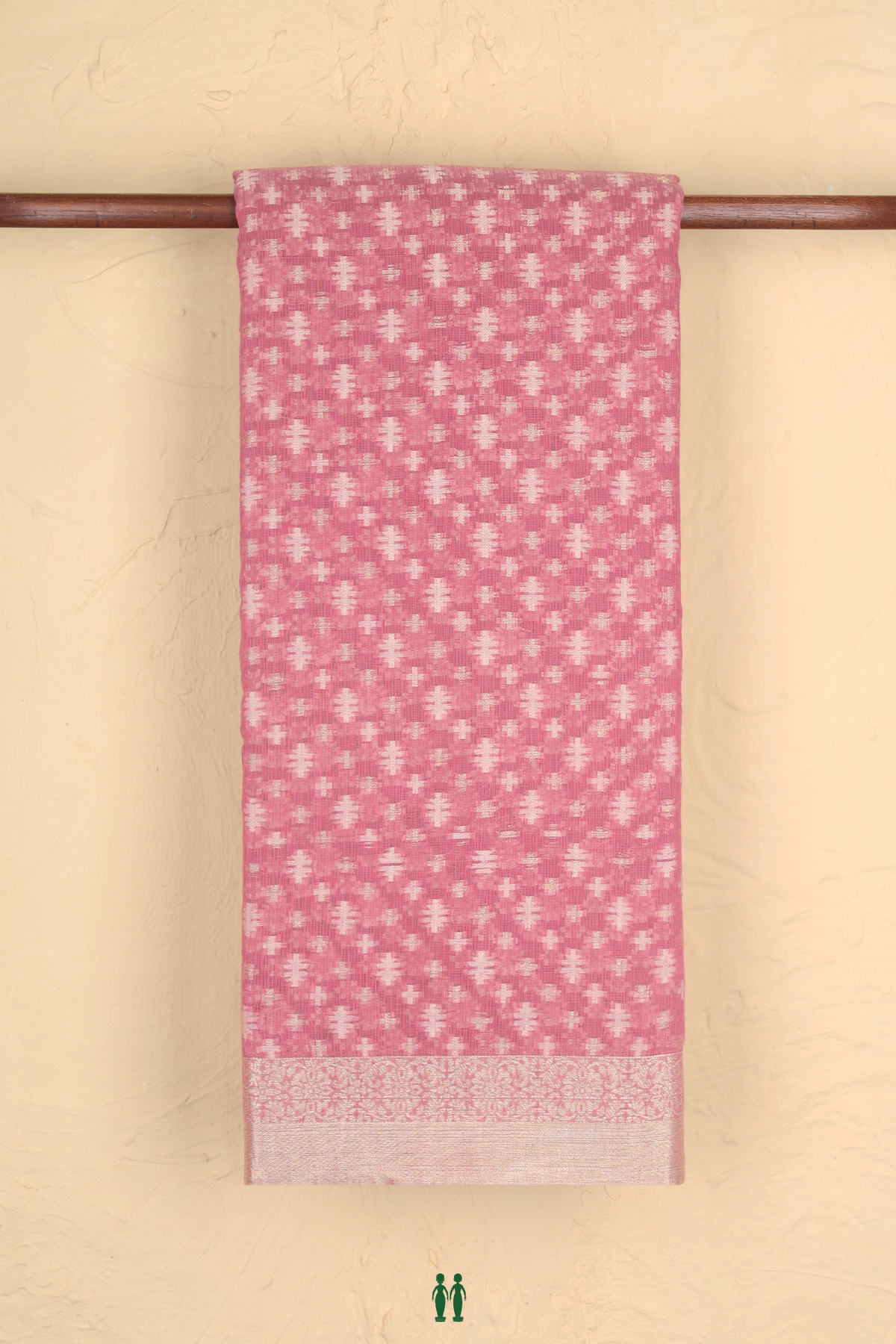 Kota Cotton Saree In Orchid Pink With Buttas