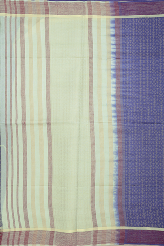 Semi Raw Silk Saree In Berry Blue With Allover Design