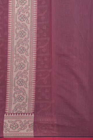 Kota Cotton Saree In Burgundy Red With Checks Design