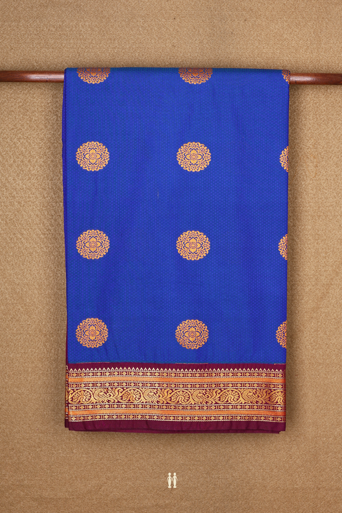 Mandala Motifs Royal Blue Kalyani Cotton Saree