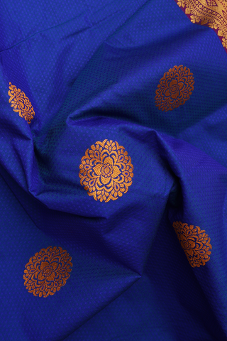 Mandala Motifs Royal Blue Kalyani Cotton Saree